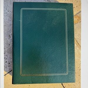 Vintage Photo Album Green Slip In Pockets Binder